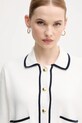 Barbour pamut kardigán Jasmine fehér LKN1621WH71