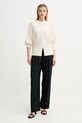 By Malene Birger cardigan din lână SAO 103337 bej SS25