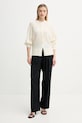 By Malene Birger kardigan wełniany SAO 103337 beżowy SS25
