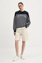 Tommy Jeans pamut pulóver DW0DW20251 sötétkék SS25