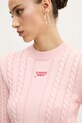 Tommy Jeans maglione in cotone rosa DW0DW20256