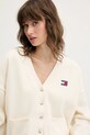 Tommy Jeans cardigan din bumbac bej DW0DW20257