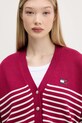 Tommy Jeans pamut kardigán rózsaszín DW0DW20257