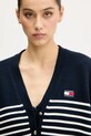 Tommy Jeans kardigan bawełniany granatowy DW0DW20257