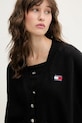 Tommy Jeans kardigan bawełniany czarny DW0DW20257