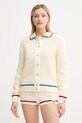 Bally kardigan bawełniany bawełna beżowy WKN09B
