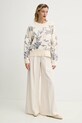 Хлопковая кофта MUNTHE FRIEDE 251111825163 бежевый SS25