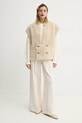 MUNTHE pulover din amestec de lana FABRICKA 251160025176 bej SS25