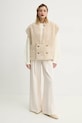 MUNTHE pulover din amestec de lana FABRICKA 251160025176 bej SS25
