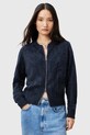AllSaints kasmír kardigán REBEL gyapjú sötétkék W004KC