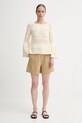 BA&SH sweter bawełniany DAXIE 1E25DAXI beżowy SS25