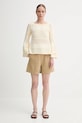 Bavlněný svetr BA&SH DAXIE 1E25DAXI béžová SS25