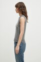 GANNI kamizelka wełniana Graphic Wool Vest K2308 szary SS25