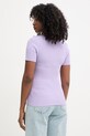 Odzież Morgan sweter z krótkim rękawem damski z wiskozy MPIO MPIO fioletowy
