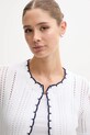 United Colors of Benetton cardigan din bumbac alb 1594E501Z