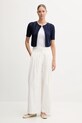 United Colors of Benetton cardigan din bumbac 1594E501Z bleumarin SS25