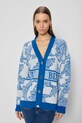 Bizuu cardigan din bumbac FLORANA grosime medie albastru FLORANA.NIEBIESKI.SS25