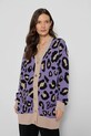 Bizuu kardigan bawełniany SANLEO SANLEO.FIOLETOWY.SS25 fioletowy SS25