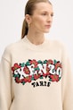 Kenzo sweter wełniany x Verdy beżowy FF52PU4913CX.02