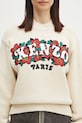 Vuneni pulover Kenzo x Verdy bež FF52PU4913CX.02