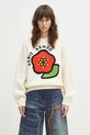 Kenzo pulover de lână Pop groase bej FF52PU7043LA.02
