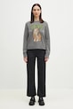 GANNI maglione in lana Graphic Wool Mix Bunny K2502 grigio