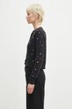 Шерстяной кардиган Fiorucci Confetti Dot Print Logo W02SPKCA337KN03BK01 чёрный SS25