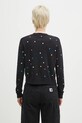 Одежда Шерстяной кардиган Fiorucci Confetti Dot Print Logo W02SPKCA337KN03BK01 чёрный