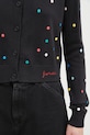 Vlnený kardigán Fiorucci Confetti Dot Print Logo čierna W02SPKCA337KN03BK01