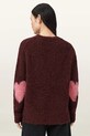 AllSaints sweter z dodatkiem wełny LUVHEART W078KC czerwony SS25