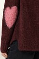 Odzież AllSaints sweter z dodatkiem wełny LUVHEART W078KC czerwony