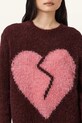 AllSaints sweter z dodatkiem wełny LUVHEART czerwony W078KC