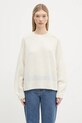 A.P.C. sweter Pull Naomie okrągły beżowy WPABE.F23283