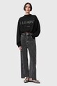 AllSaints hanorac de bumbac BIGGY ASTER W094JC negru