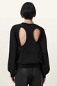 AllSaints hanorac de bumbac KIARA CYGNET W156JC negru SS25