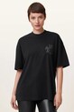 AllSaints t-shirt bawełniany ORLANDO ETTA nadruk czarny W267JB