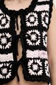 GANNI kardigan bawełniany Cotton Crochet różowy K2440