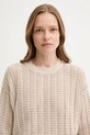 Levi's sweter z domieszką lnu SUNRISE CROCHET SWEATER beżowy 0013A