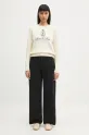 Sporty & Rich sweter bawełniany Vendome Knitted WS065606205WH37 beżowy