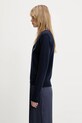 Bavlněný svetr Sporty & Rich Riding Club Knitted WS065612244BL106 námořnická modř SS25