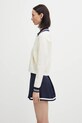 Sporty & Rich kardigan Crown Tennis Zipped CA006621202WH06 biały AW25