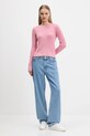 Tommy Jeans sweter bawełniany DW0DW22165 różowy AW25