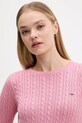Tommy Jeans sweter bawełniany różowy DW0DW22165