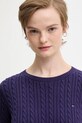 Tommy Jeans sweter bawełniany fioletowy DW0DW22165