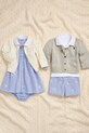 Дитячий бавовняний кардиган Polo Ralph Lauren бежевий 310543047008
