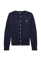 Polo Ralph Lauren cardigan din bumbac pentru copii 313543047011 bleumarin SS25