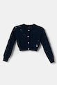 Guess kardigan wełniany dziecięcy wełna granatowy J5RR02.Z3CD0.PPYA