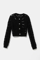 Guess kardigan wełniany dziecięcy wełna czarny J5RR02.Z3CD0.PPYA