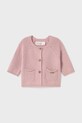 Детский хлопковый кардиган Mayoral Newborn 1307.2D.Newborn.PPYH розовый SS25