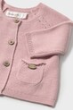Детский хлопковый кардиган Mayoral Newborn розовый 1307.2D.Newborn.PPYH